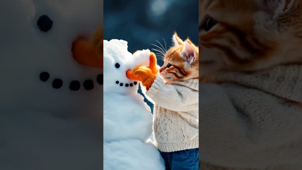 Играем в снегу с Бенчиком!😸 #симбочка #симба #симбочкапимпочка