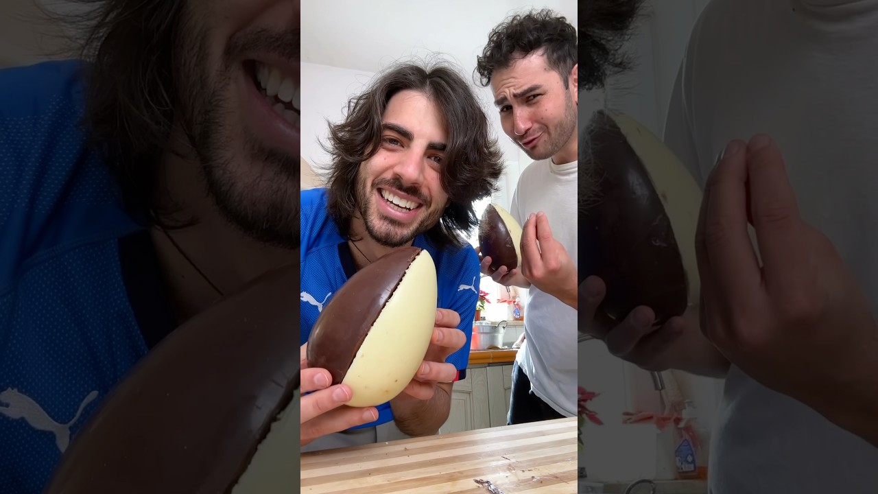 Italians try CHOCOLATE EGG HACK @chefkoudy